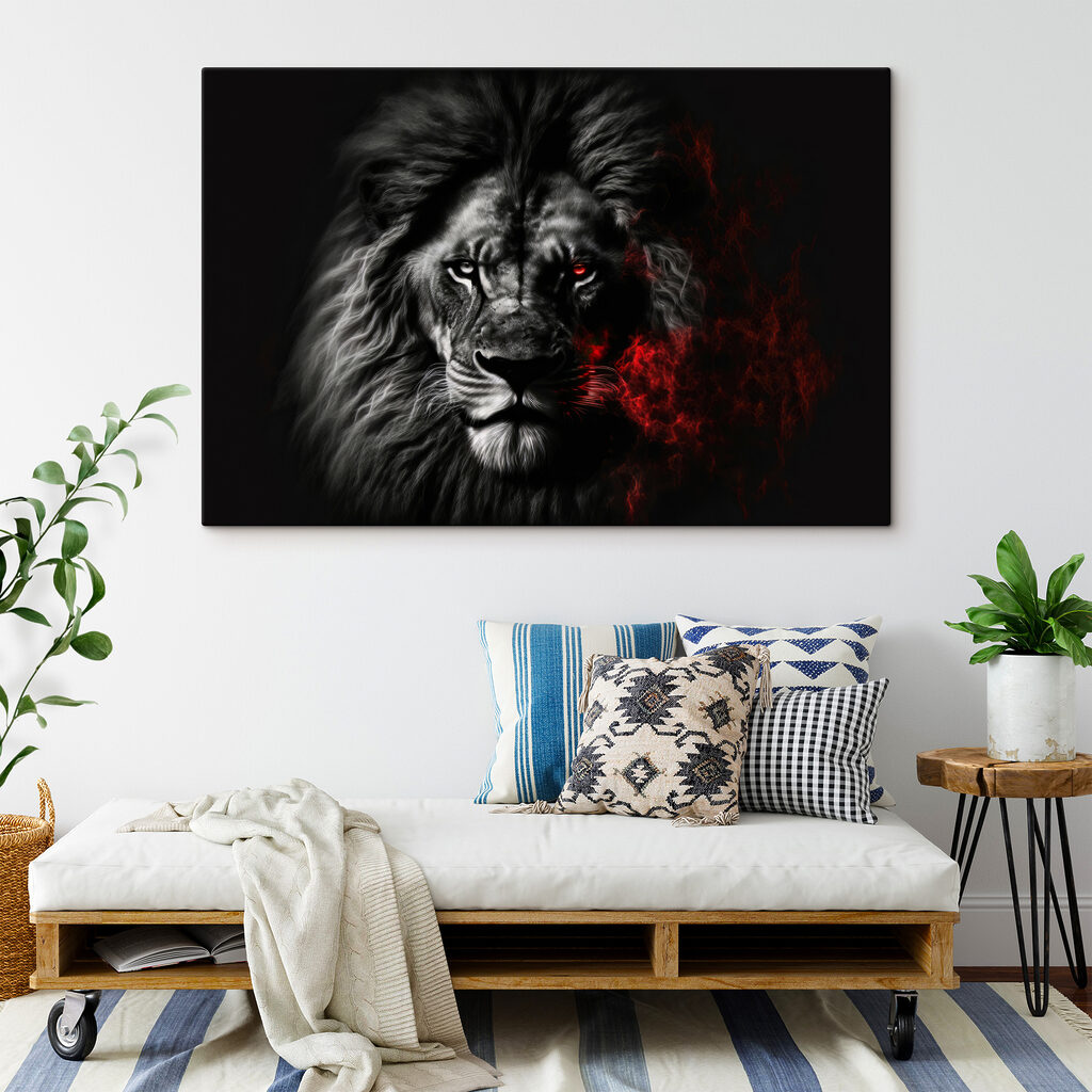 Lion aux reflets rouges — intérieur 4