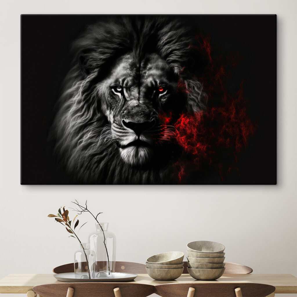 Lion aux reflets rouges — intérieur 5