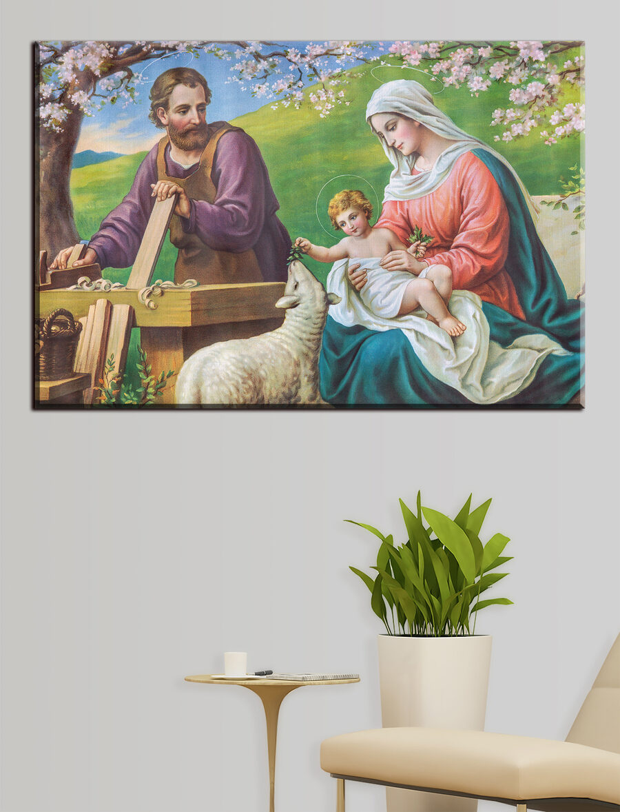 Famille sous les fleurs — intérieur 2