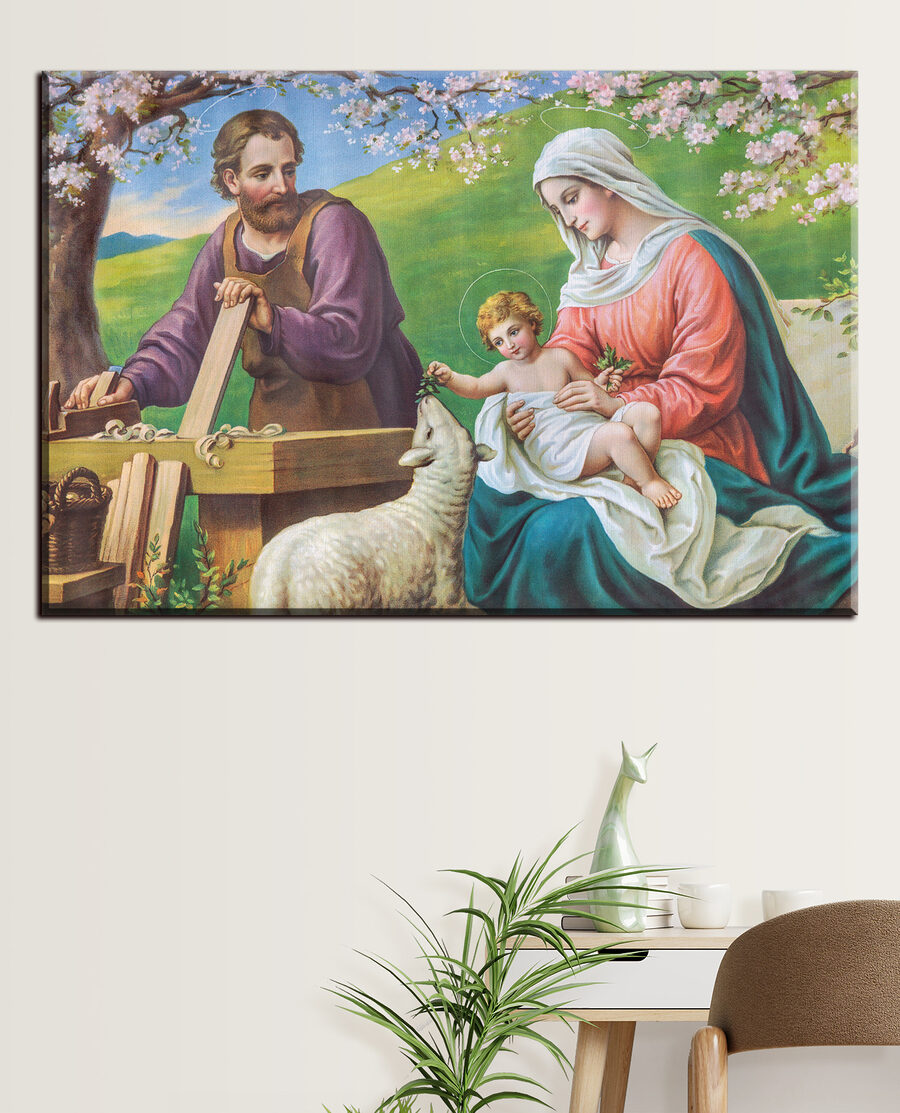 Famille sous les fleurs — intérieur 3