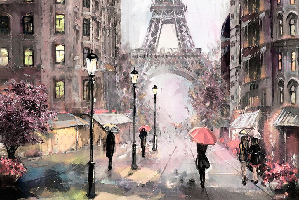 Sous la tour Eiffel — motif complet