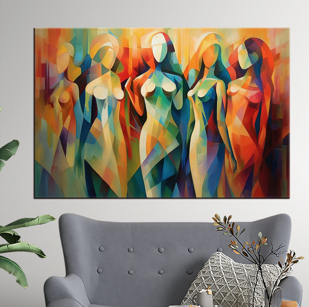 Femmes en aplats colorés — intérieur 2
