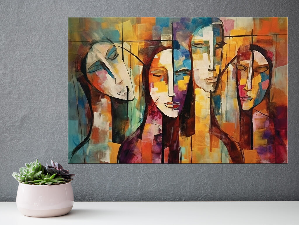 Portraits superposés — intérieur 1