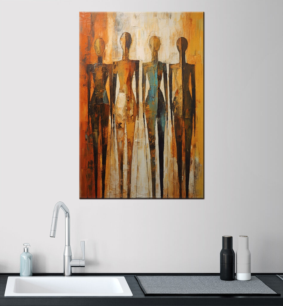Silhouettes en ocre chaud — intérieur 3