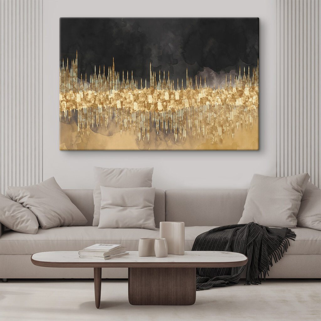 Lignes dorées sur noir — intérieur 3
