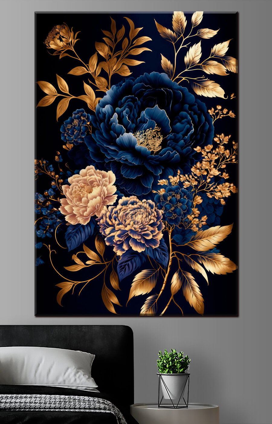 Fleurs bleu roi — intérieur 1