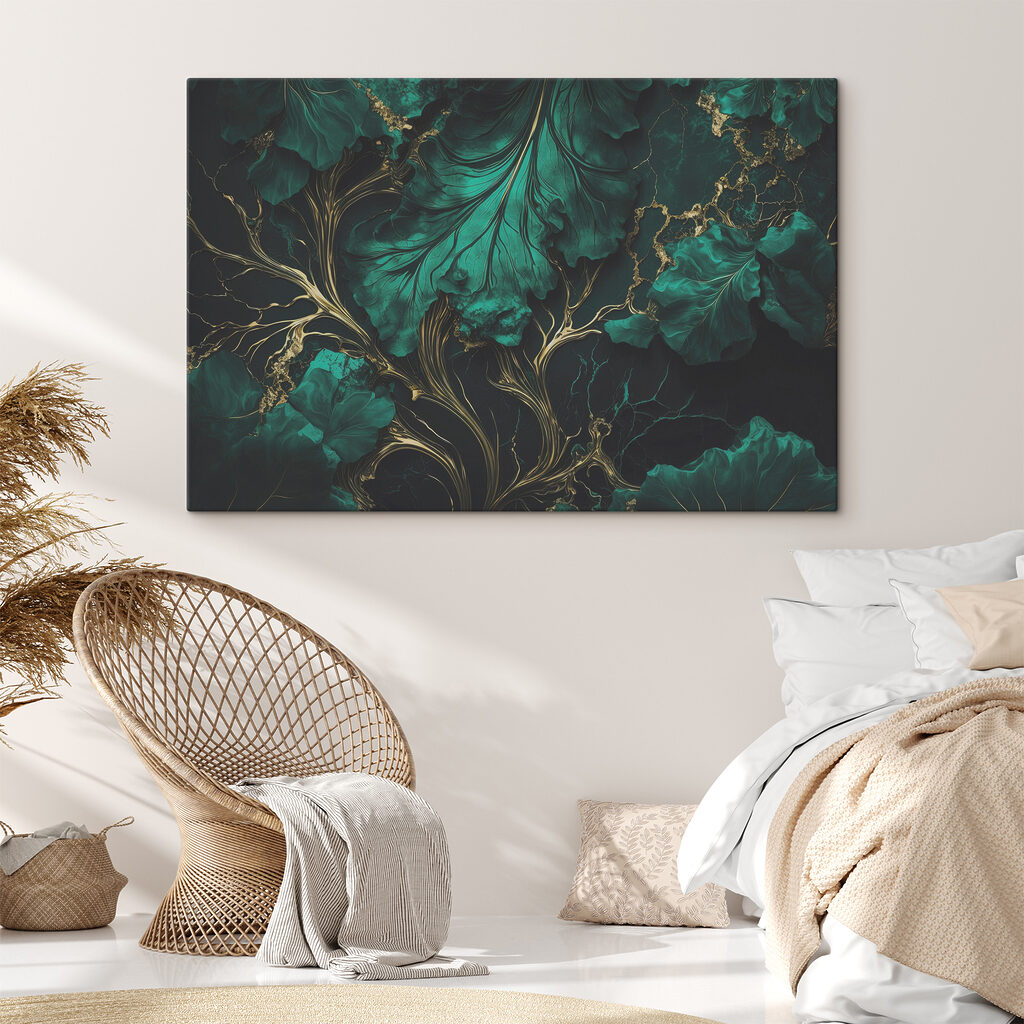 Nervures vertes sur noir — intérieur 3