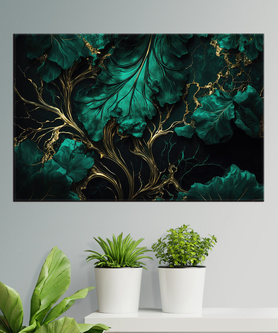 Nervures vertes sur noir — intérieur 2