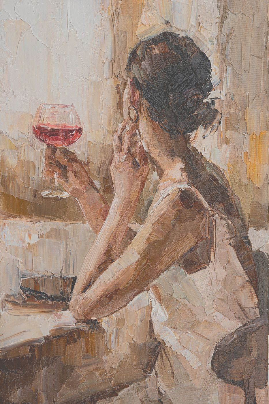 Verre à la fenêtre — motif complet