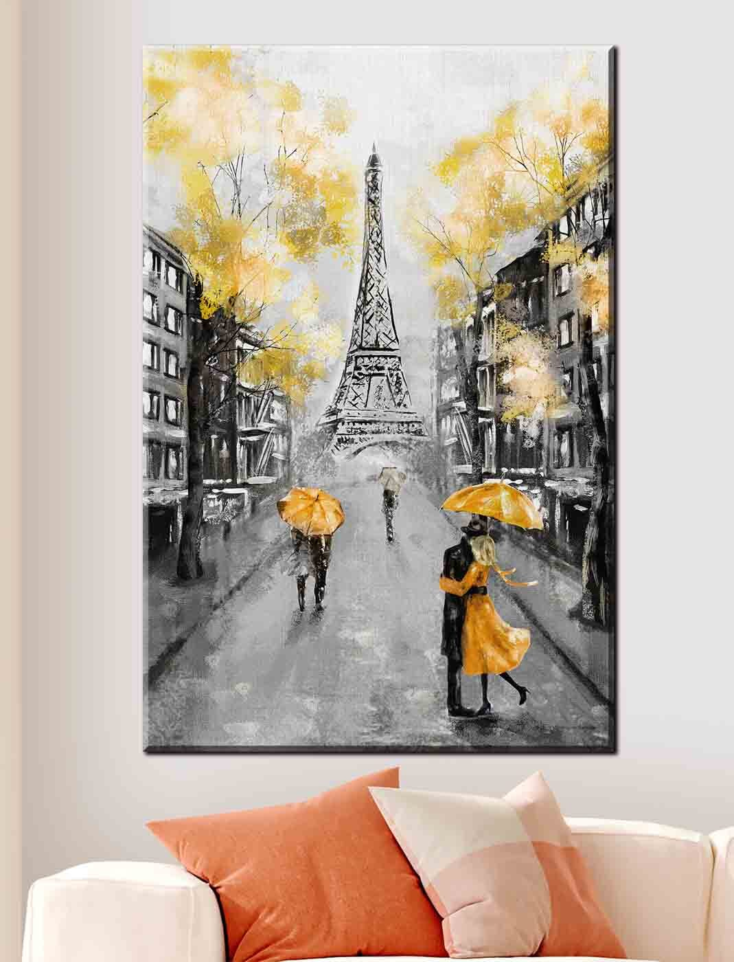 Parapluies jaunes à Paris — intérieur 2