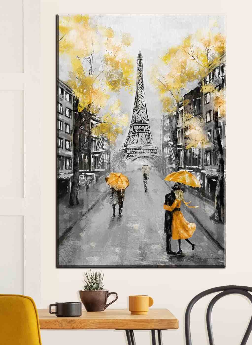 Parapluies jaunes à Paris — intérieur 1