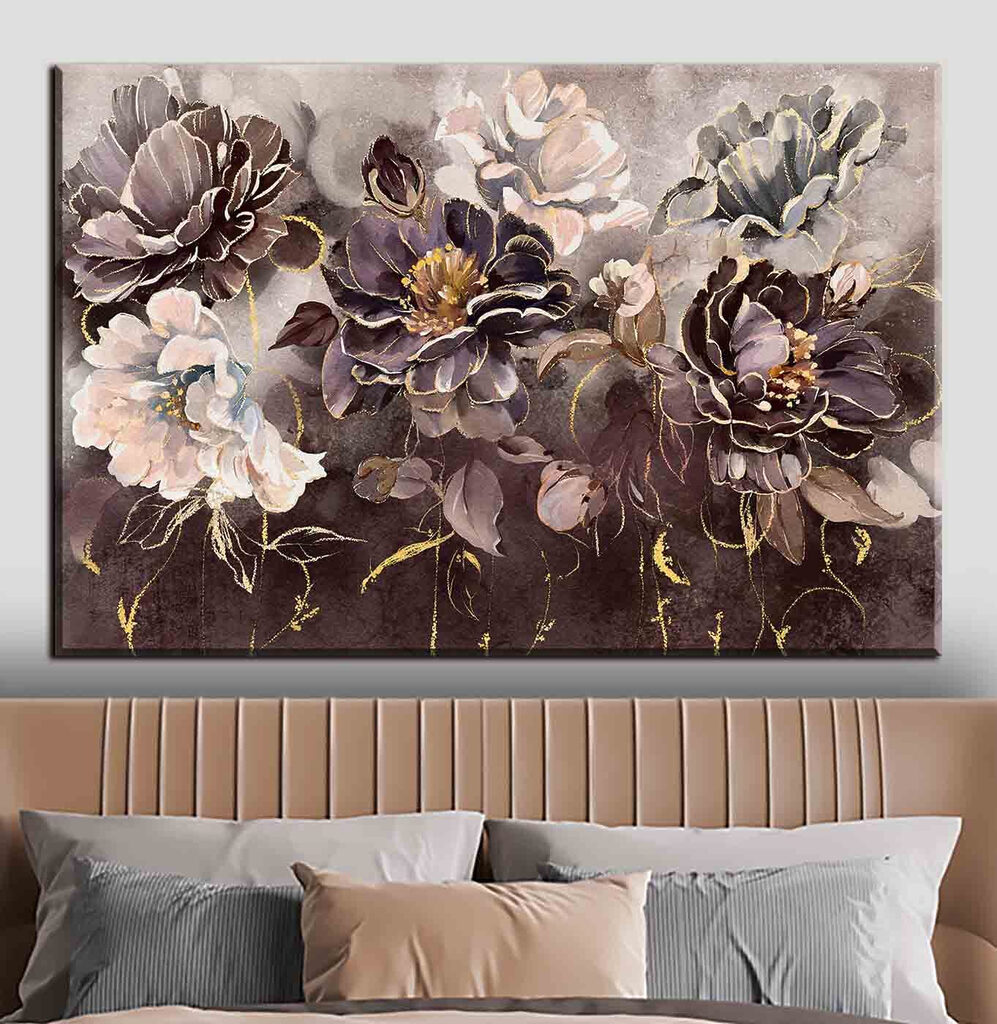 Fleurs en gris profond — intérieur 2