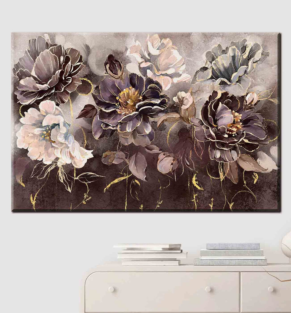 Fleurs en gris profond — intérieur 3