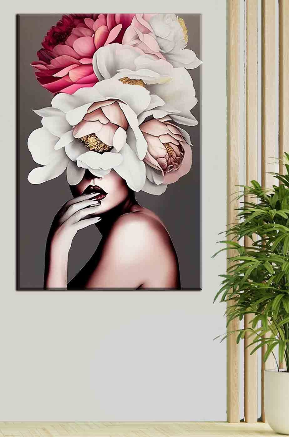 Visage derrière les fleurs — intérieur 3
