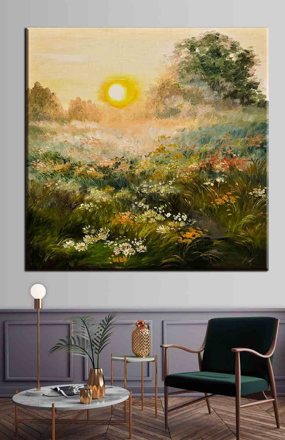 Fleurs au soleil couchant — intérieur 2