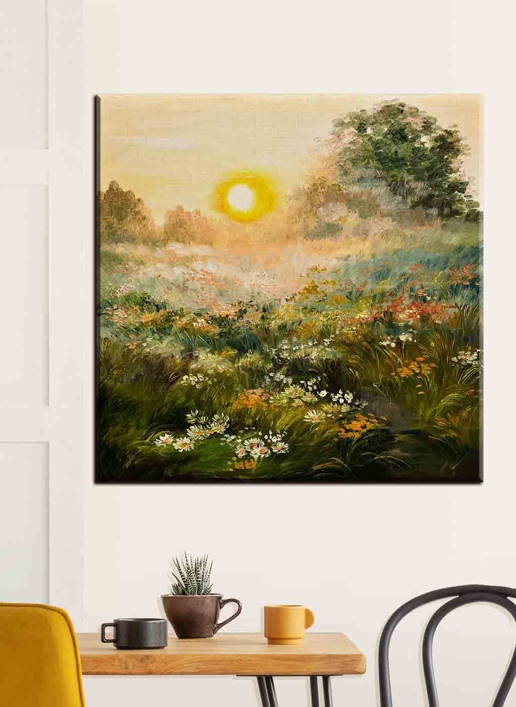 Fleurs au soleil couchant — intérieur 1