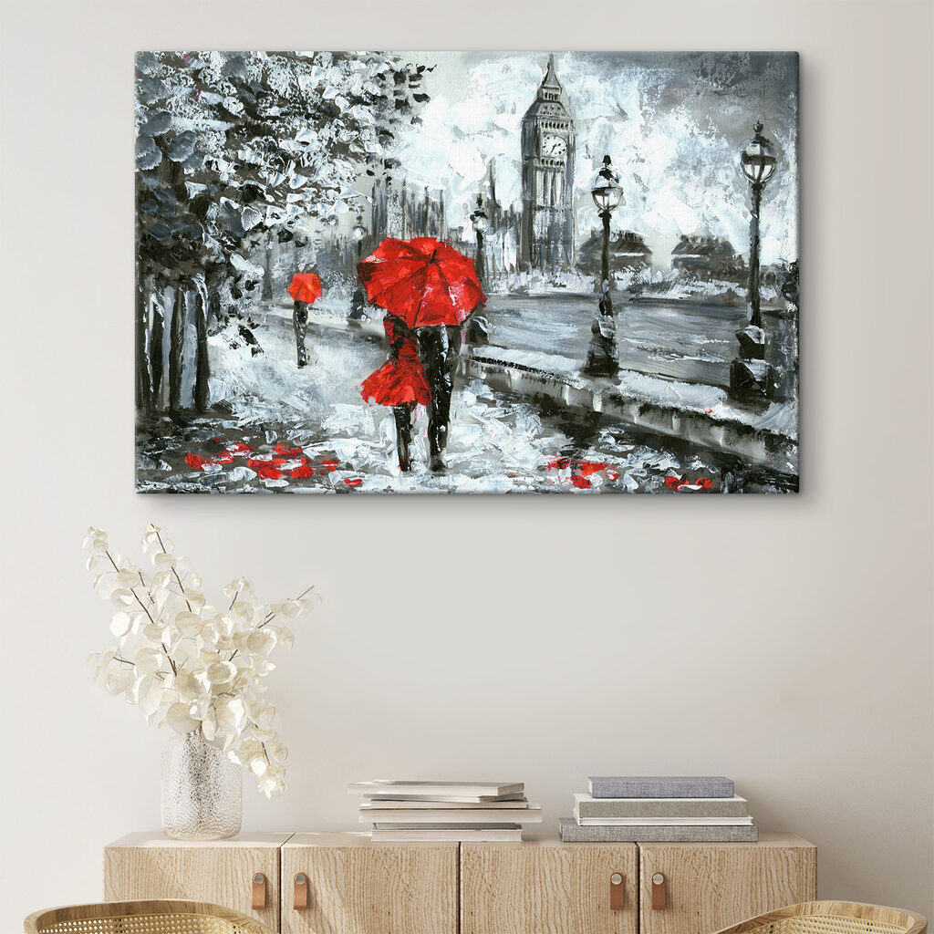Parapluies rouges à Londres — intérieur 4