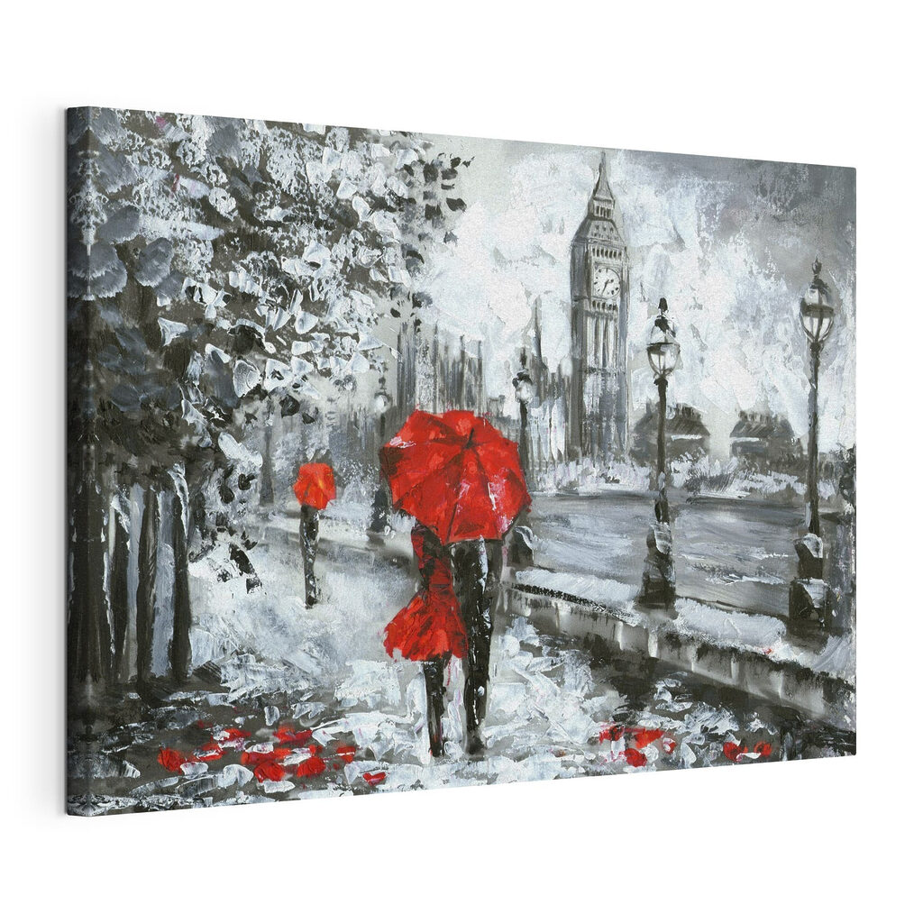 Parapluies rouges à Londres — vue du produit