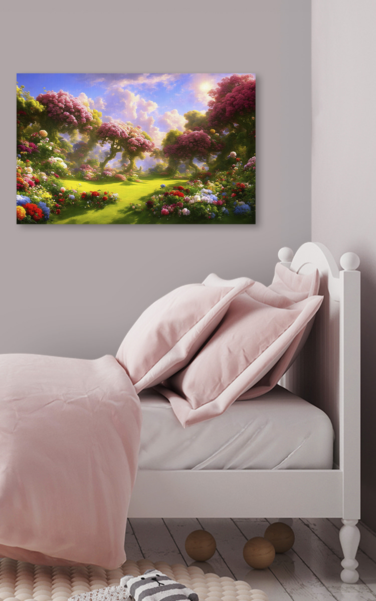 Prairie bordée de fleurs — intérieur 2