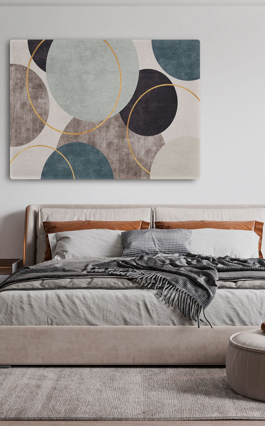 Cercles sur fond gris — intérieur 1
