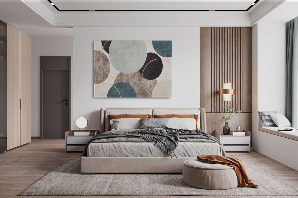 Cercles sur fond gris — intérieur 2