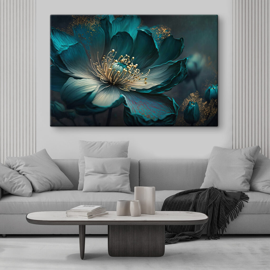 Cœur de fleur turquoise — intérieur 5
