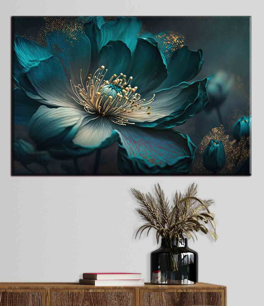 Cœur de fleur turquoise — intérieur 2