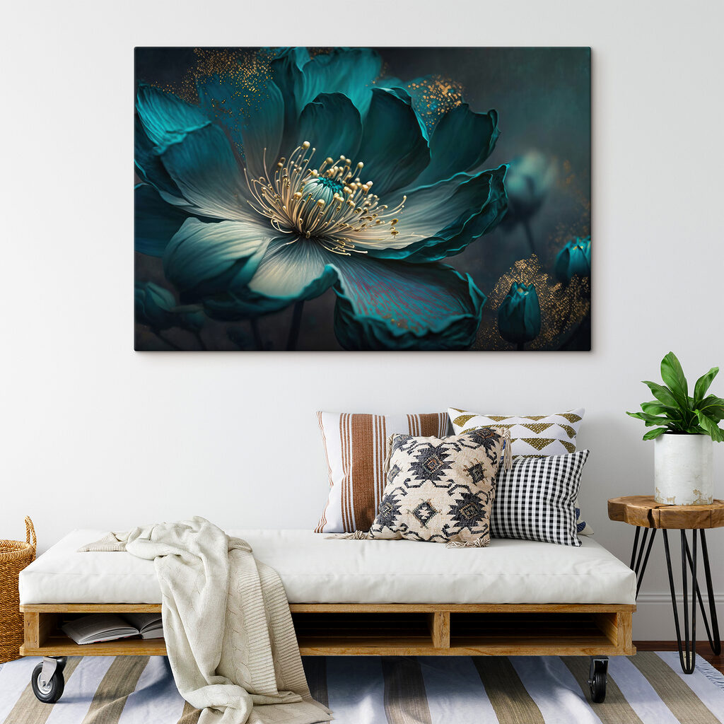 Cœur de fleur turquoise — intérieur 6