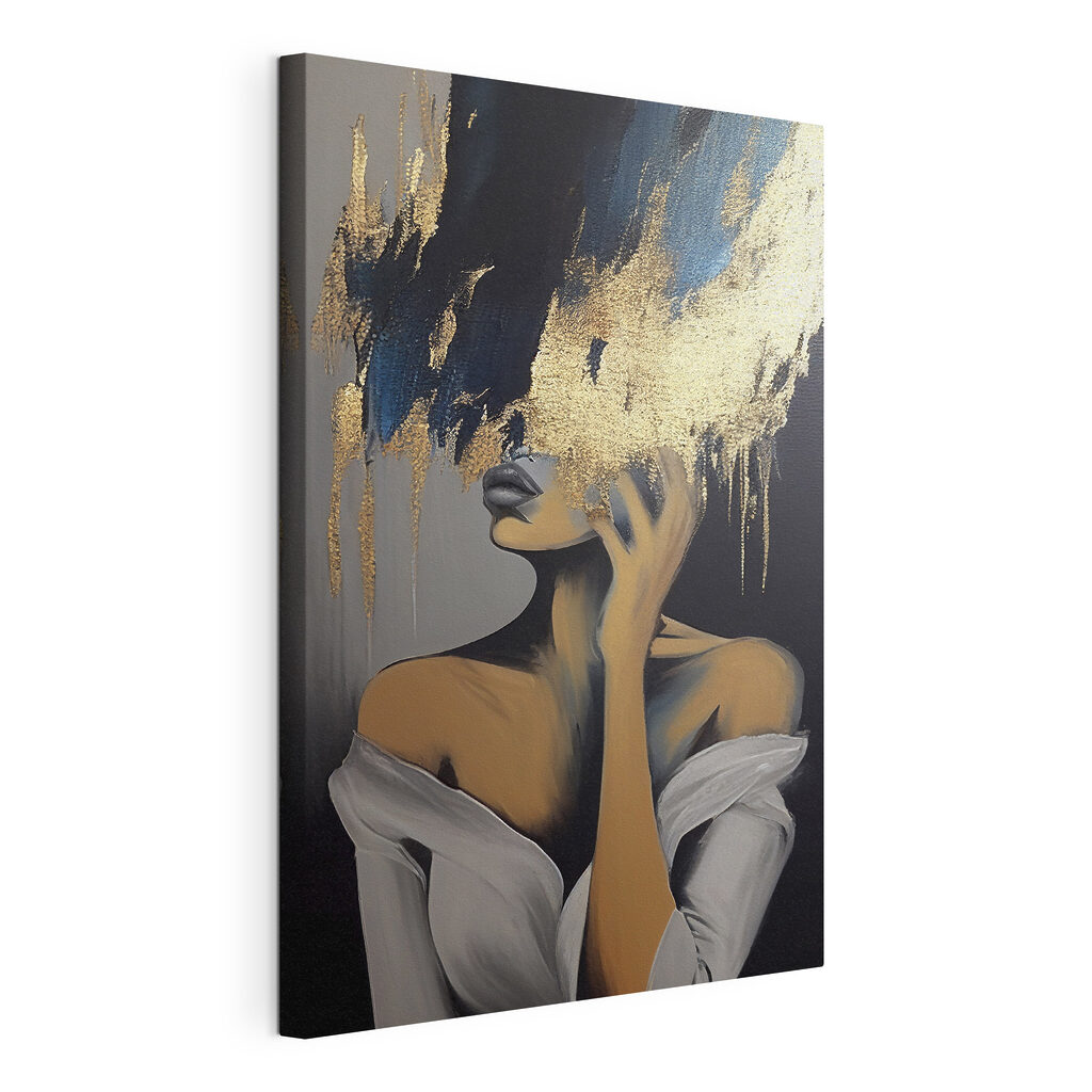 Regard derrière les couleurs, toile tendue et bord enveloppé