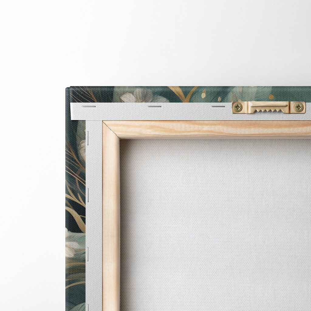 Paon et fleurs blanches — dos