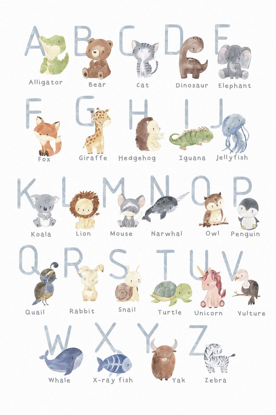 Abécédaire des animaux — motif complet