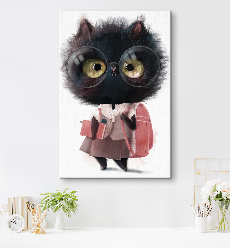 Chaton prêt pour l’école — intérieur 4