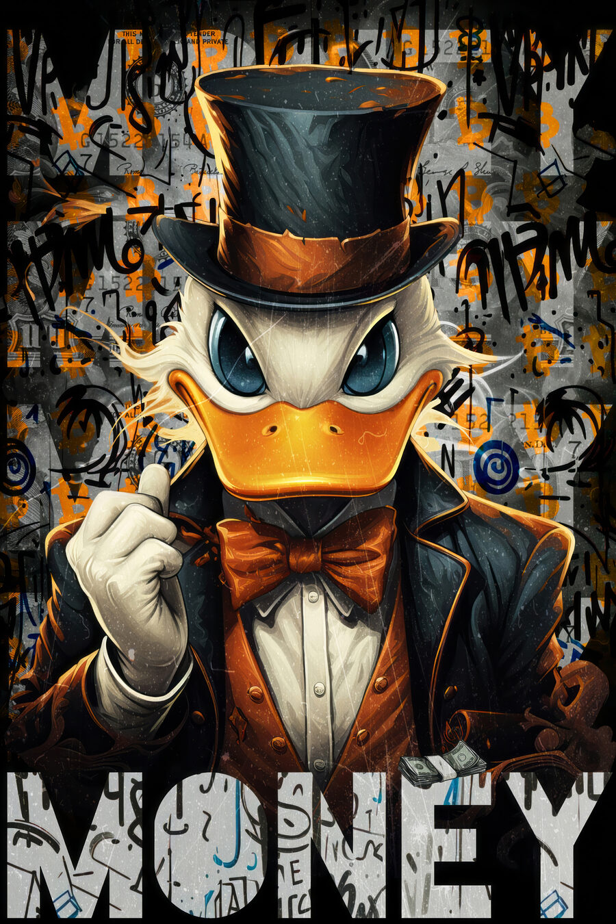 Canard au haut-de-forme — motif complet