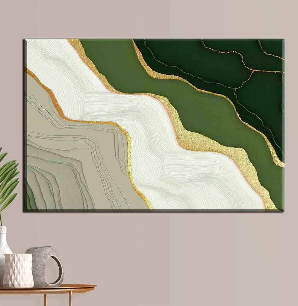 Strates vertes et crème — intérieur 2