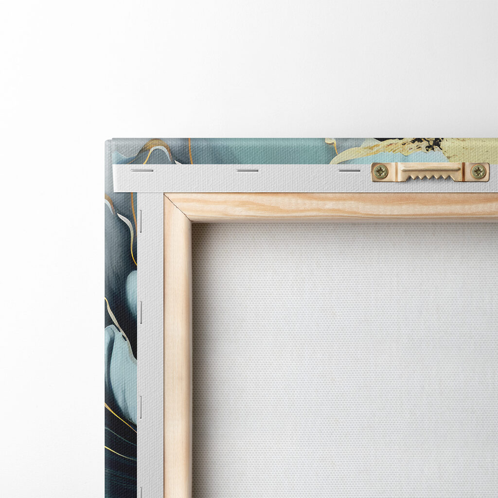 Fleurs bleues, contours dorés — dos