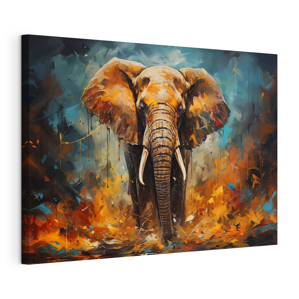 Éléphant aux touches orange — vue du produit