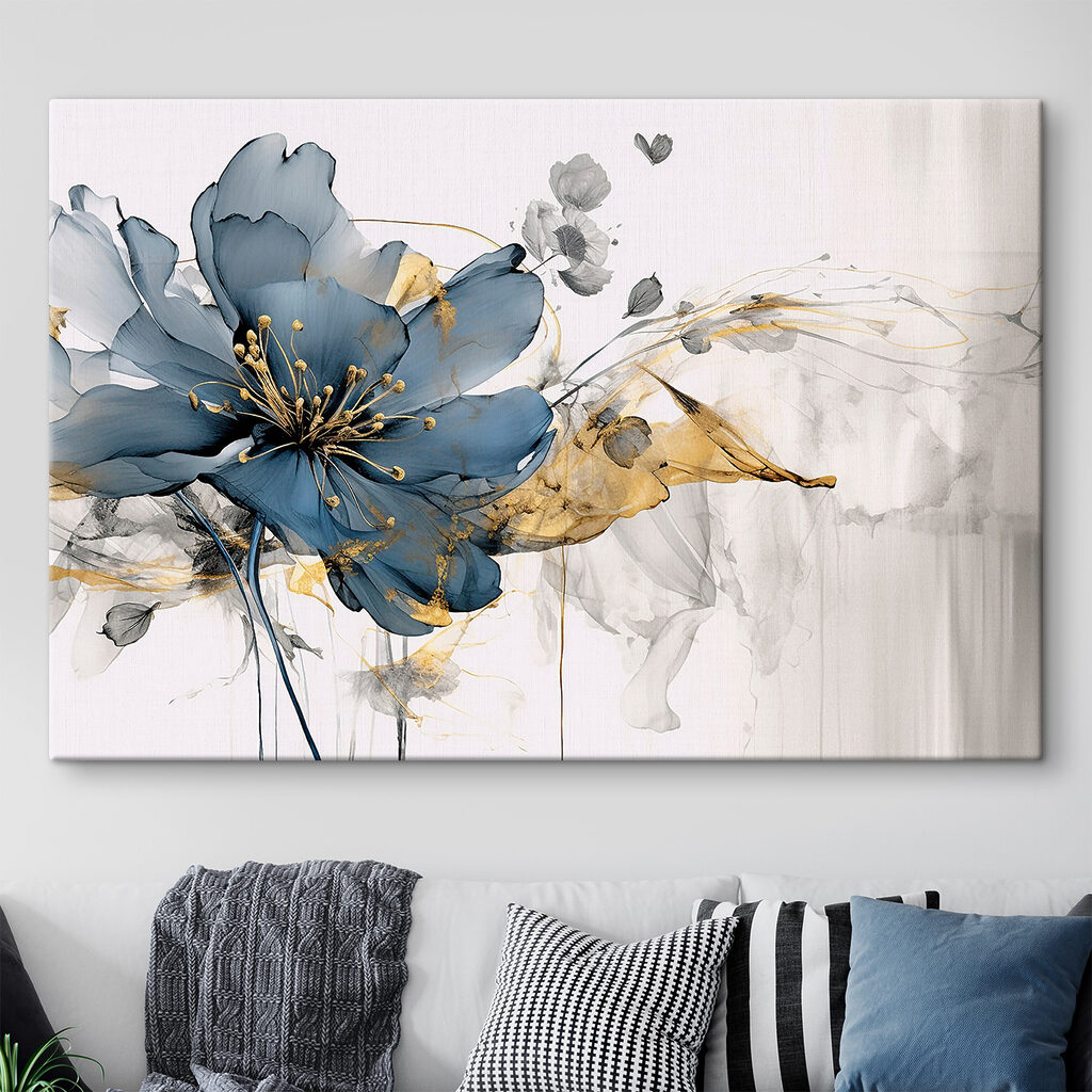 Fleur entre les lignes dans un intérieur