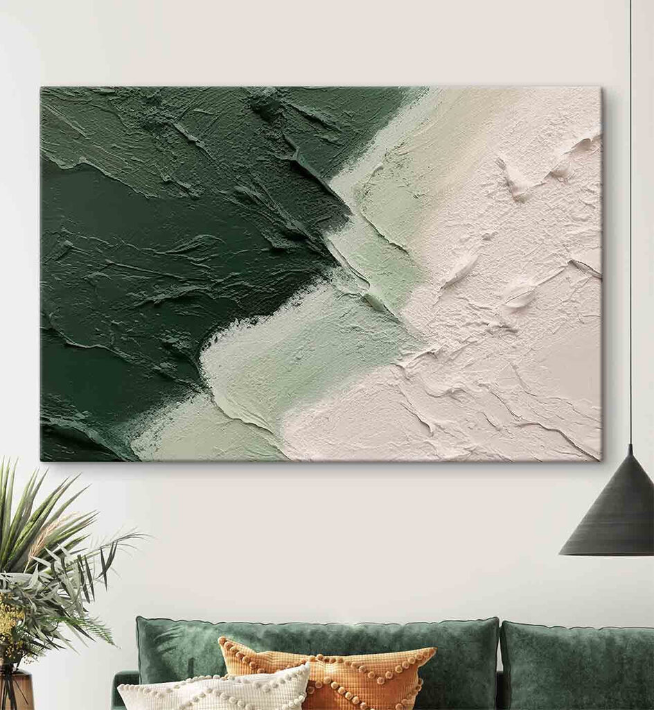 Touches vertes sur blanc — intérieur 2