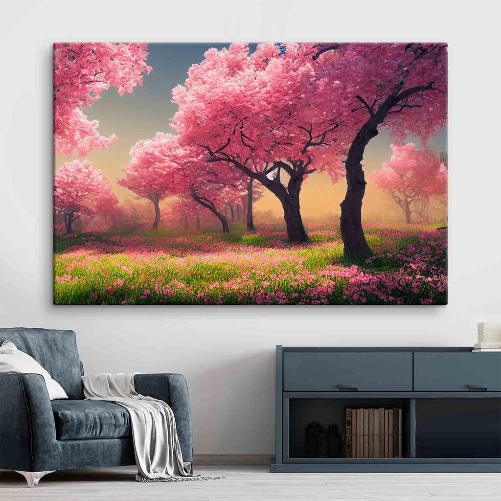Sous les arbres roses — intérieur 2