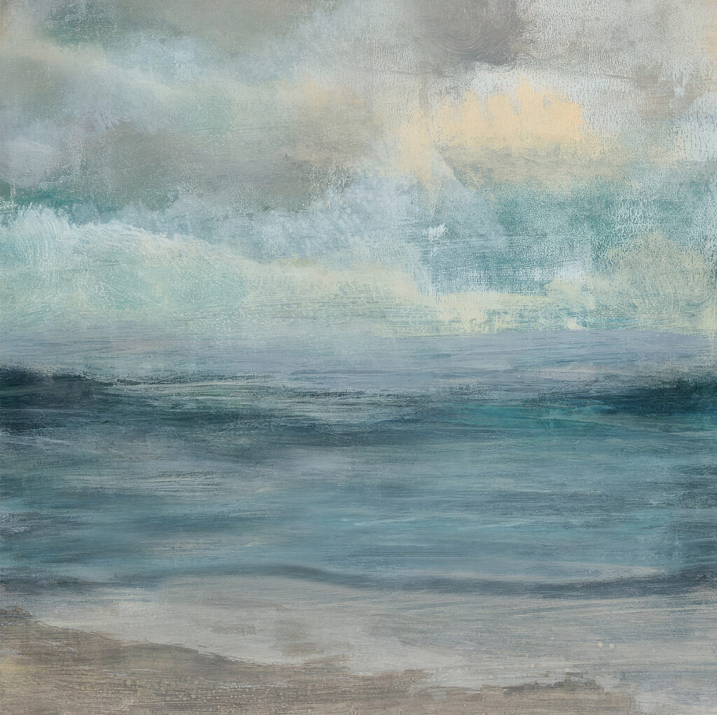 Horizon en brume bleue — motif complet