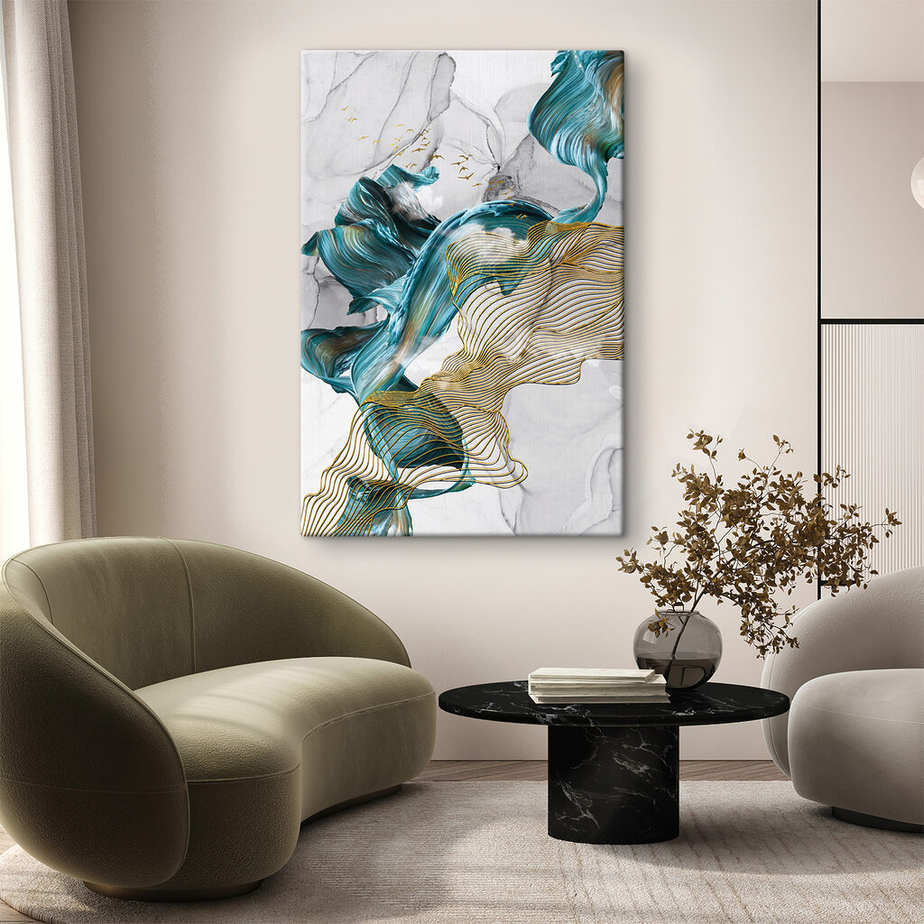 Turquoise aux contours dorés — intérieur 3