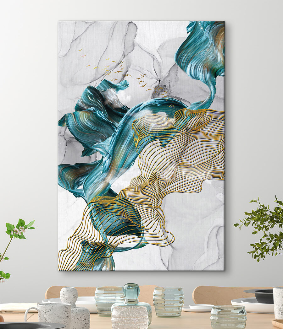 Turquoise aux contours dorés — intérieur 1