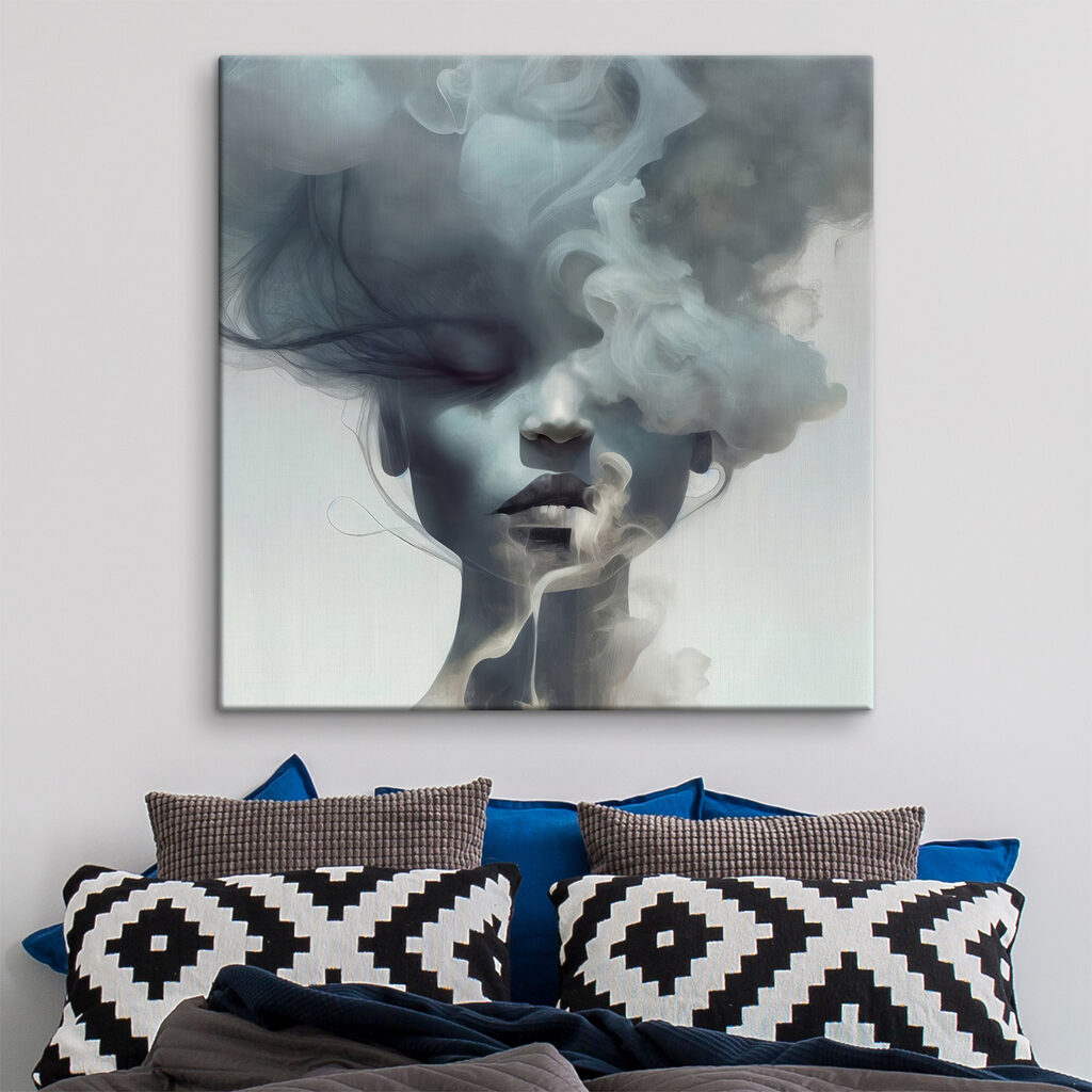 Visage voilé de fumée — intérieur 4