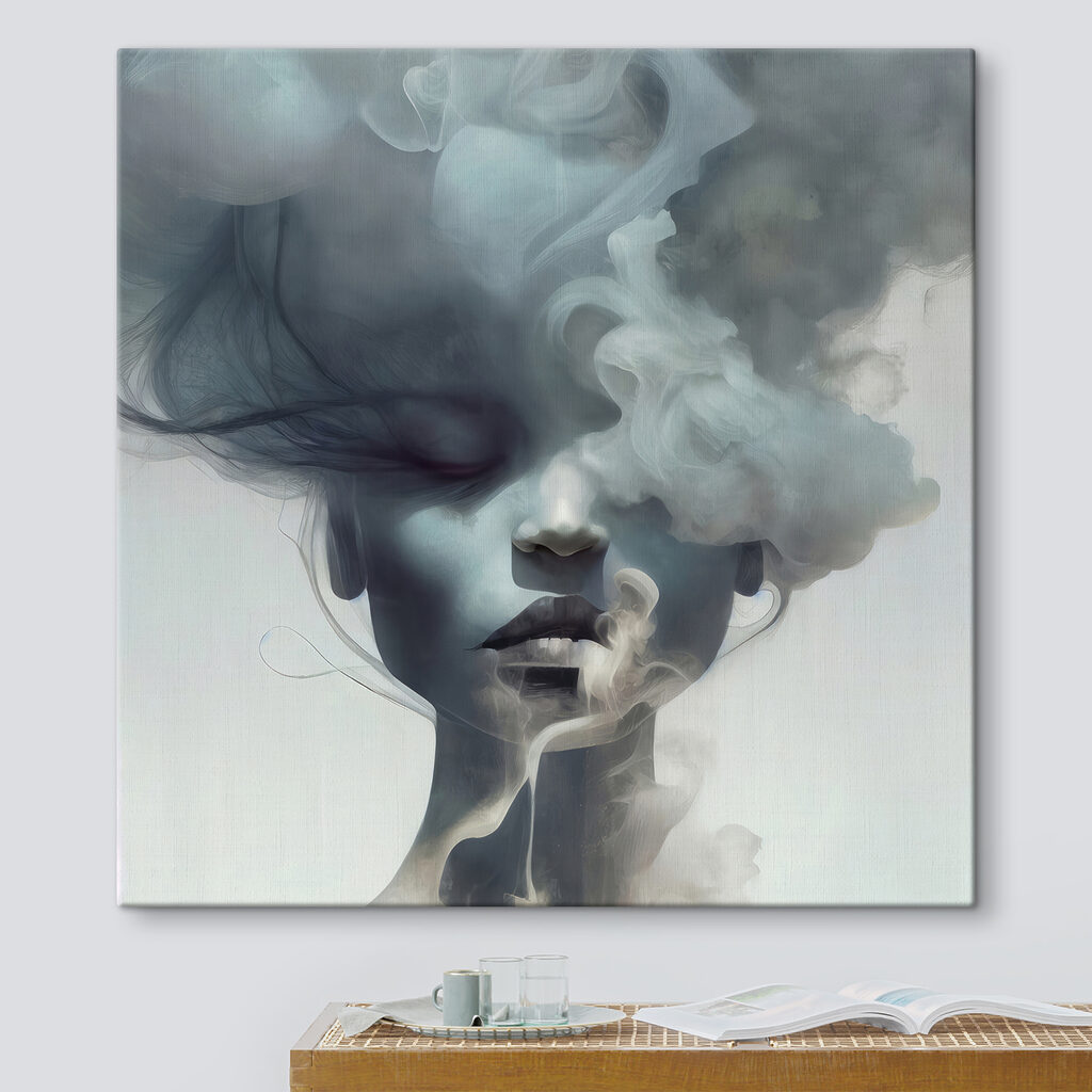 Visage voilé de fumée — intérieur 6