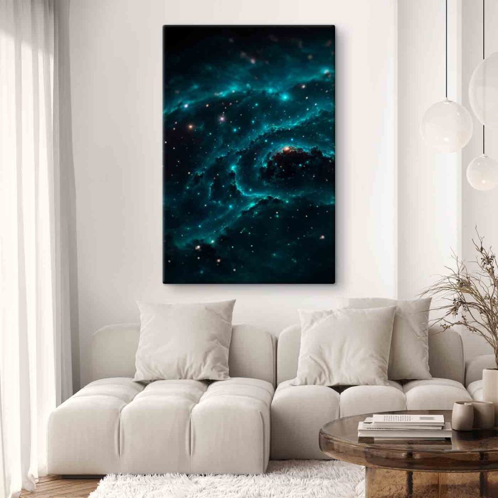 Spirale d’étoiles bleues — intérieur 2