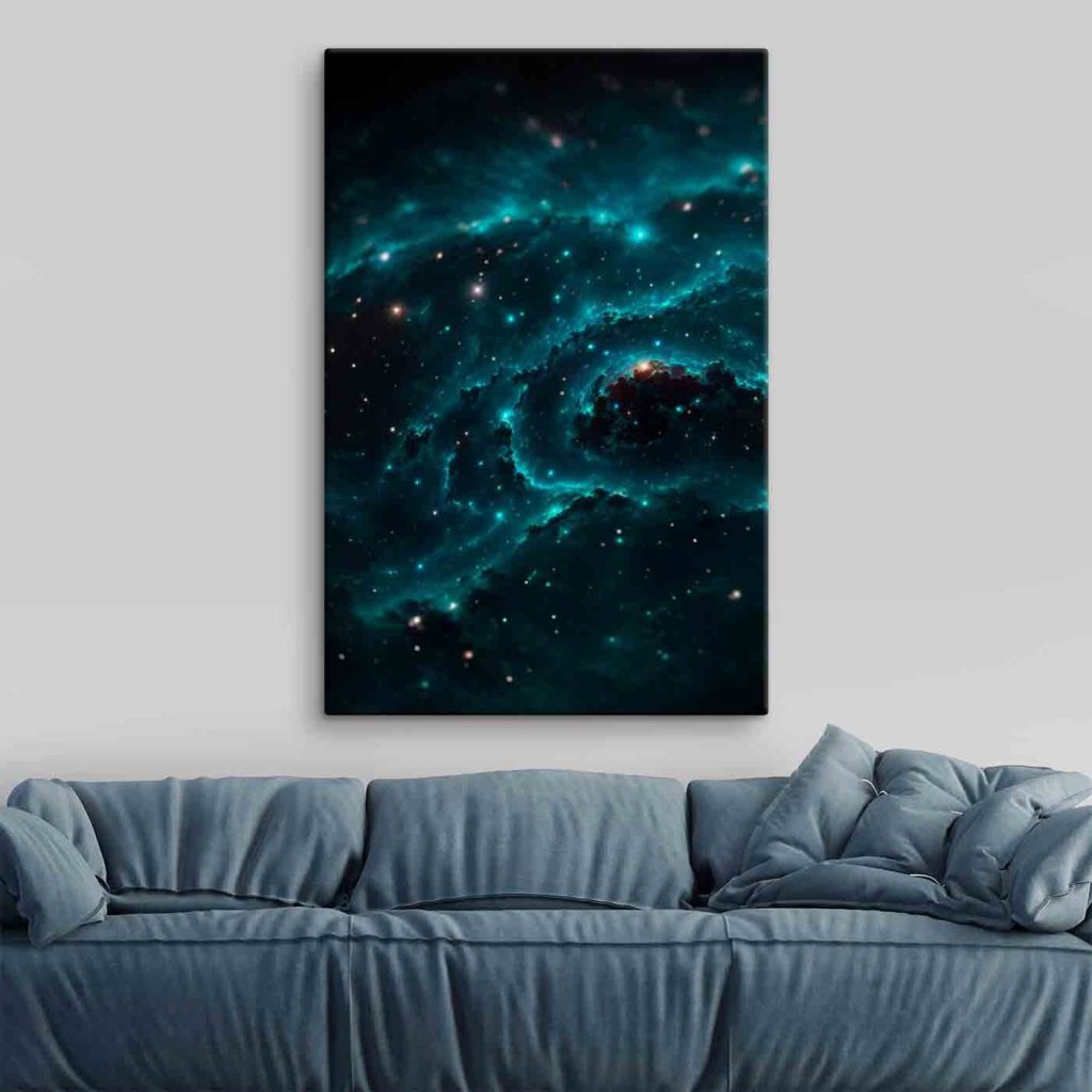 Spirale d’étoiles bleues — intérieur 1