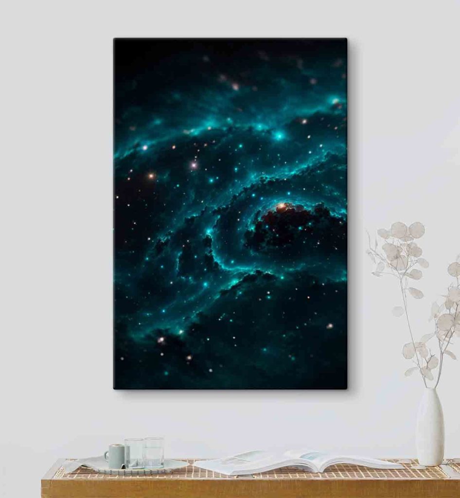 Spirale d’étoiles bleues — intérieur 3