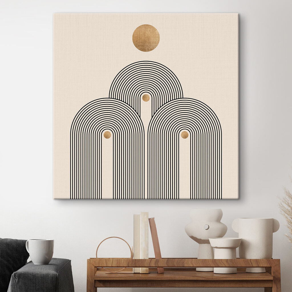 Arcs et soleil doré — intérieur 2
