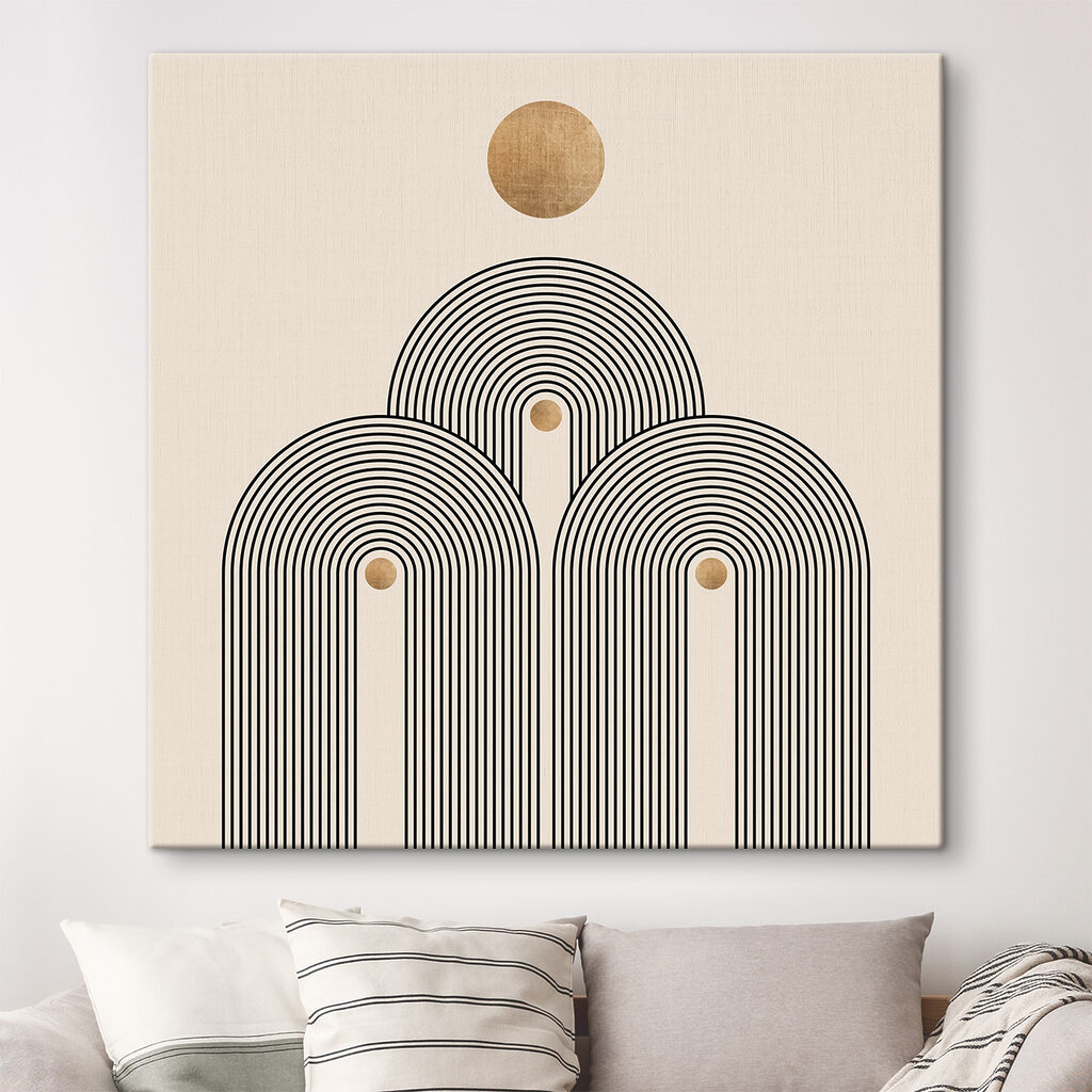 Arcs et soleil doré — intérieur 1