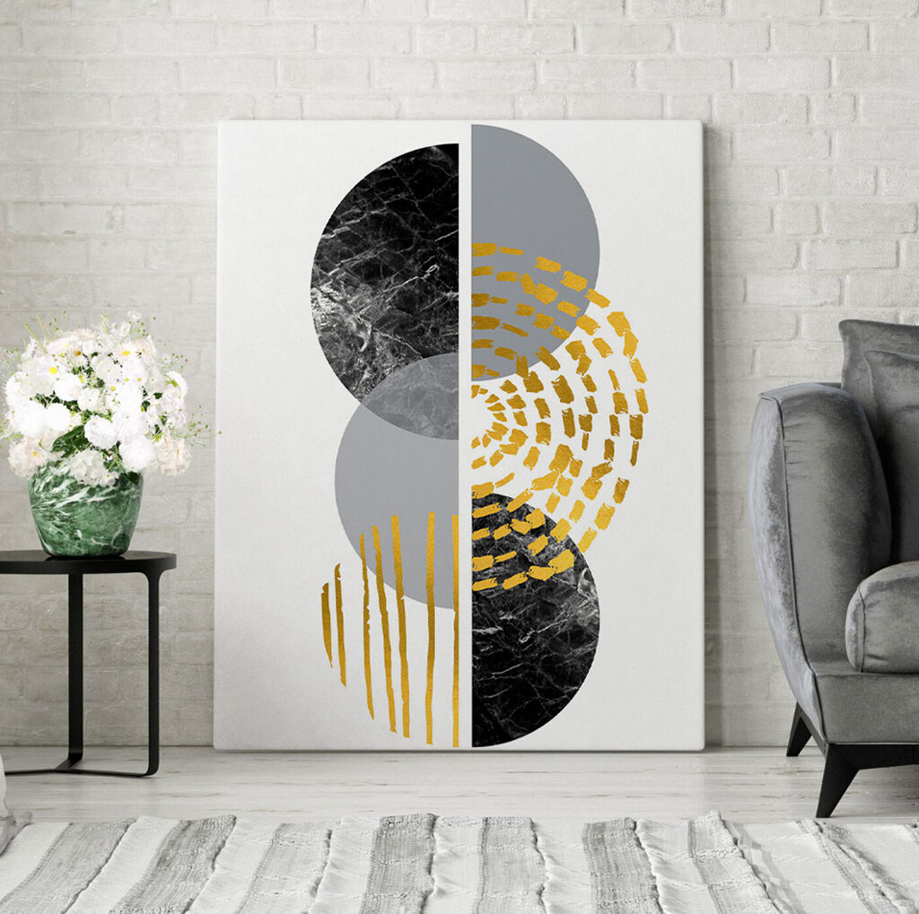 Points et demi-cercles — intérieur 6